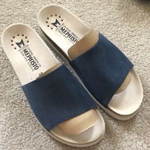 Mephisto Navy Sandals 10